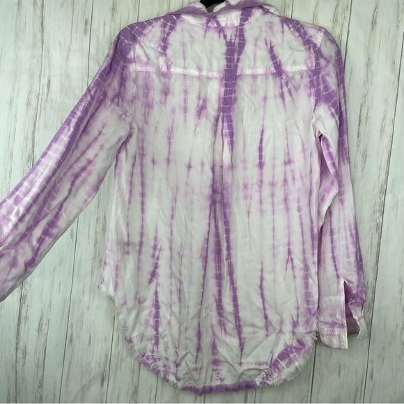 Anthropologie Cloth and Stone purple and white tie dye XS - Picture 4 of 7
